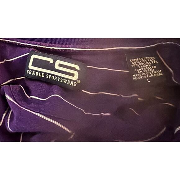 LSU Tigers Embroidered Stripe Polo Short Sleeve Shirt, Size Large - Picture 5 of 5